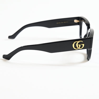 Gucci GG1548O 004 Womens Authentic Eyeglasses Black/Gold, 52mm - New