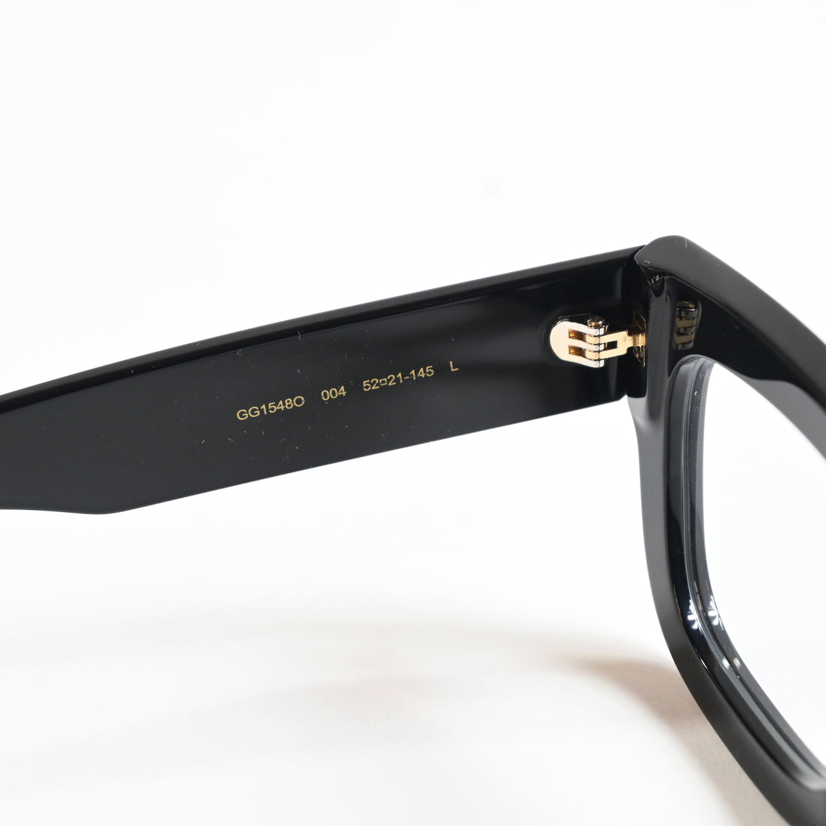 Gucci GG1548O 004 Womens Authentic Eyeglasses Black/Gold, 52mm - New