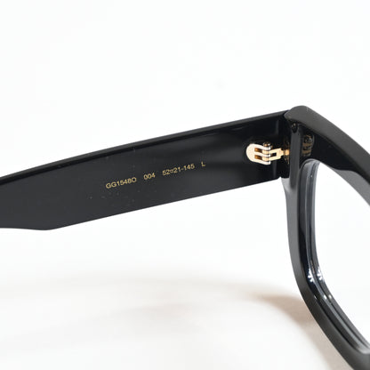 Gucci GG1548O 004 Womens Authentic Eyeglasses Black/Gold, 52mm - New