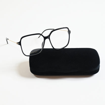 Gucci GG1271O 001 Womens Authentic Eyeglasses Black/Gold, 56mm - New