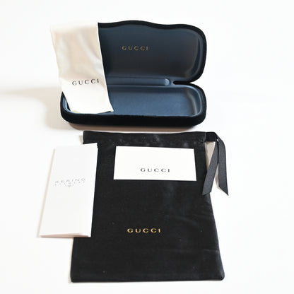 Gucci GG1271O 001 Womens Authentic Eyeglasses Black/Gold, 56mm - New