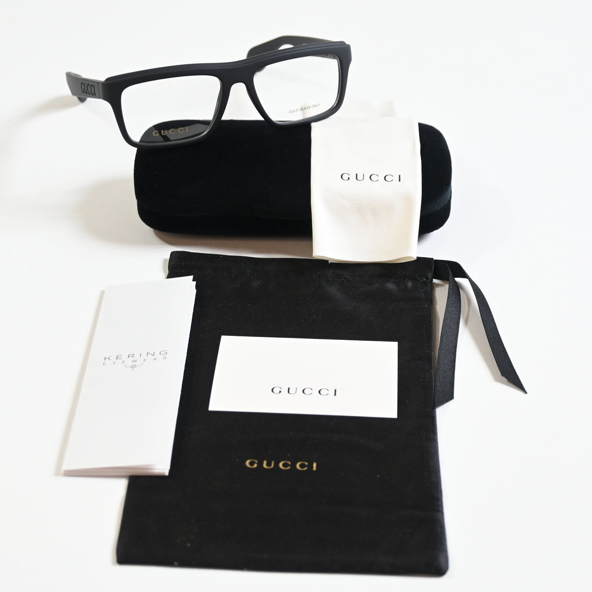 Gucci GG1572O 001 Mens Authentic Eyeglasses Black, 54mm - New