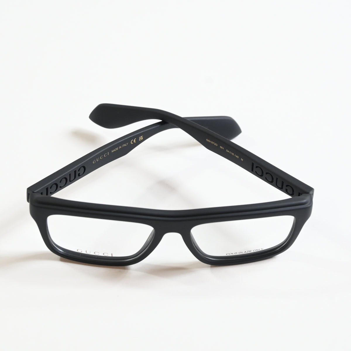Gucci GG1572O 001 Mens Authentic Eyeglasses Black, 54mm - New