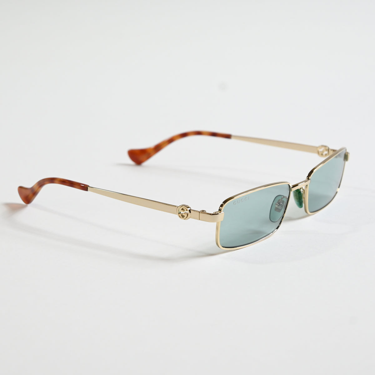 Gucci GG1600S 003 Womens Authentic Sunglasses Gold/Green, 56mm - New