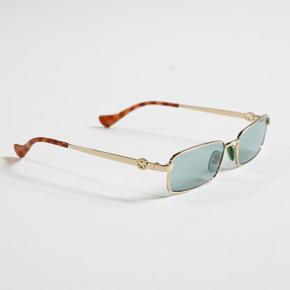 Gucci GG1600S 003 Womens Authentic Sunglasses Gold/Green, 56mm - New