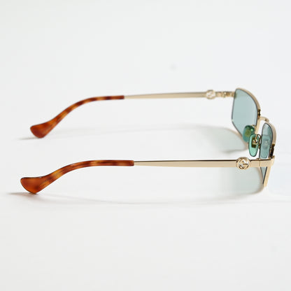 Gucci GG1600S 003 Womens Authentic Sunglasses Gold/Green, 56mm - New