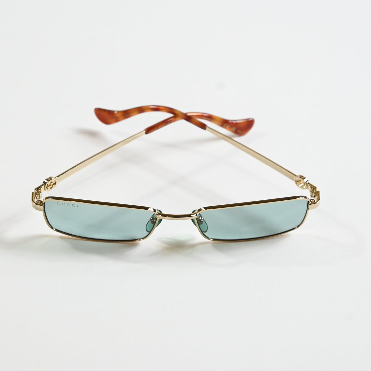 Gucci GG1600S 003 Womens Authentic Sunglasses Gold/Green, 56mm - New