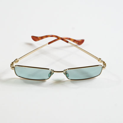 Gucci GG1600S 003 Womens Authentic Sunglasses Gold/Green, 56mm - New