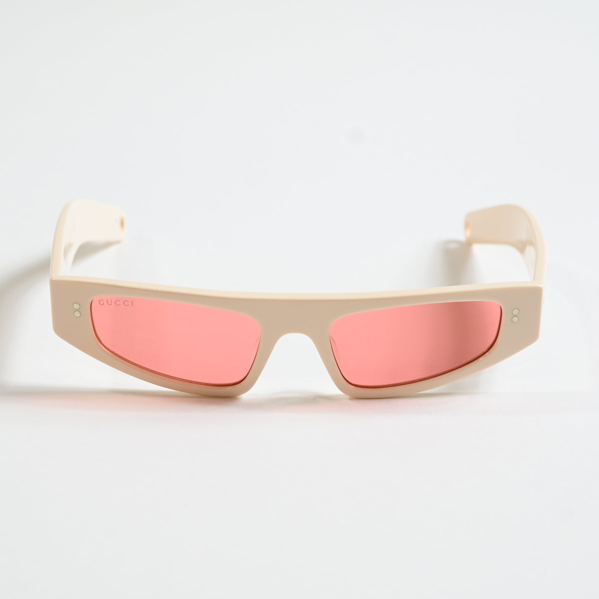 Gucci GG1634S 005 Womens Authentic Sunglasses Ivory/Red, 51mm - New