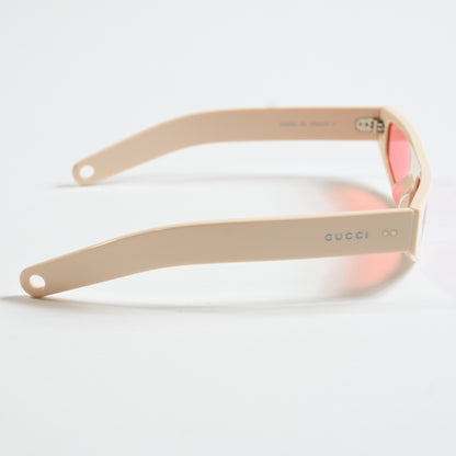 Gucci GG1634S 005 Womens Authentic Sunglasses Ivory/Red, 51mm - New