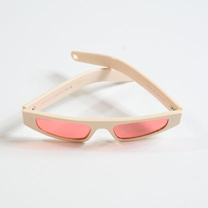 Gucci GG1634S 005 Womens Authentic Sunglasses Ivory/Red, 51mm - New