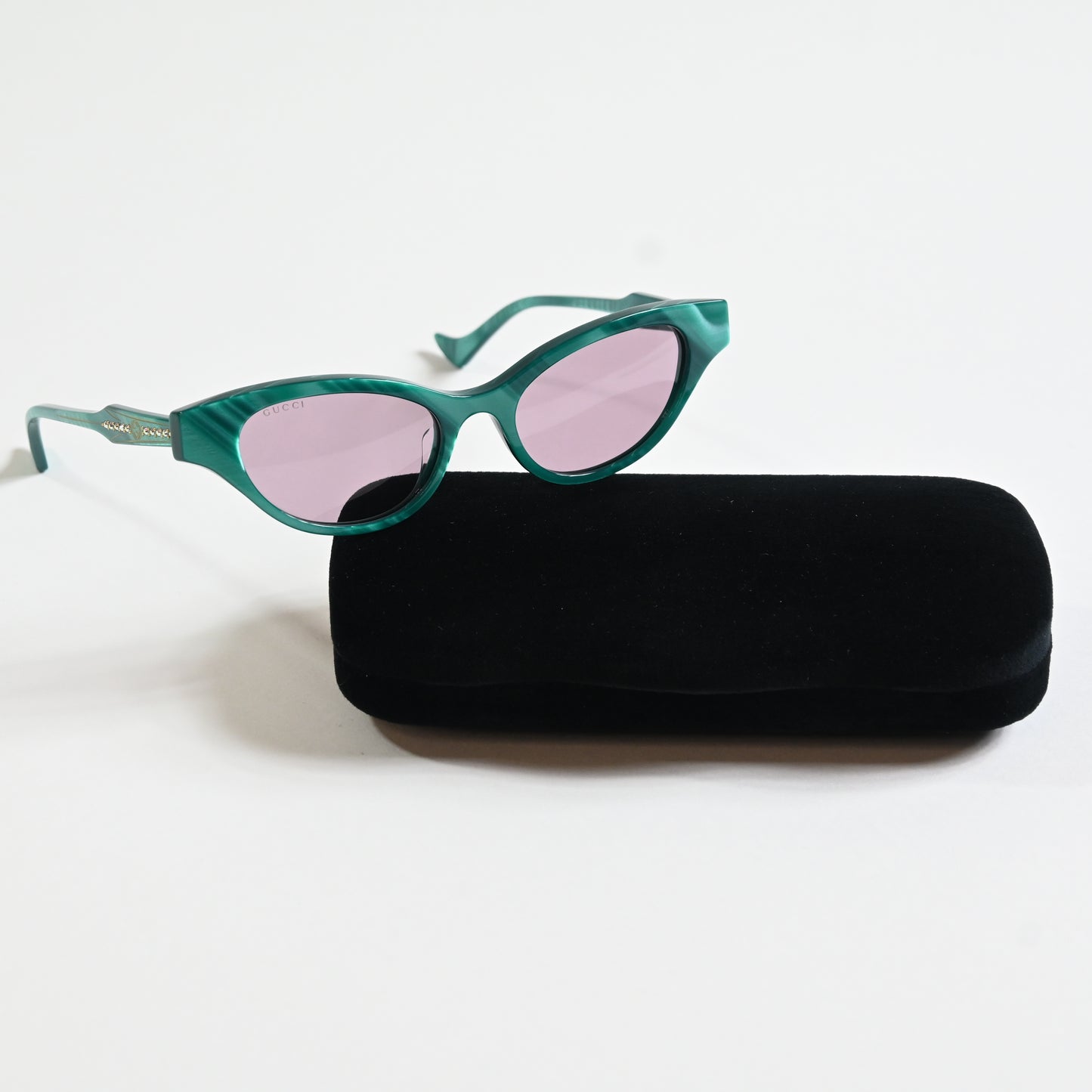 Gucci GG1298S 003 Womens Authentic Sunglasses Green/Violet, 51mm - New