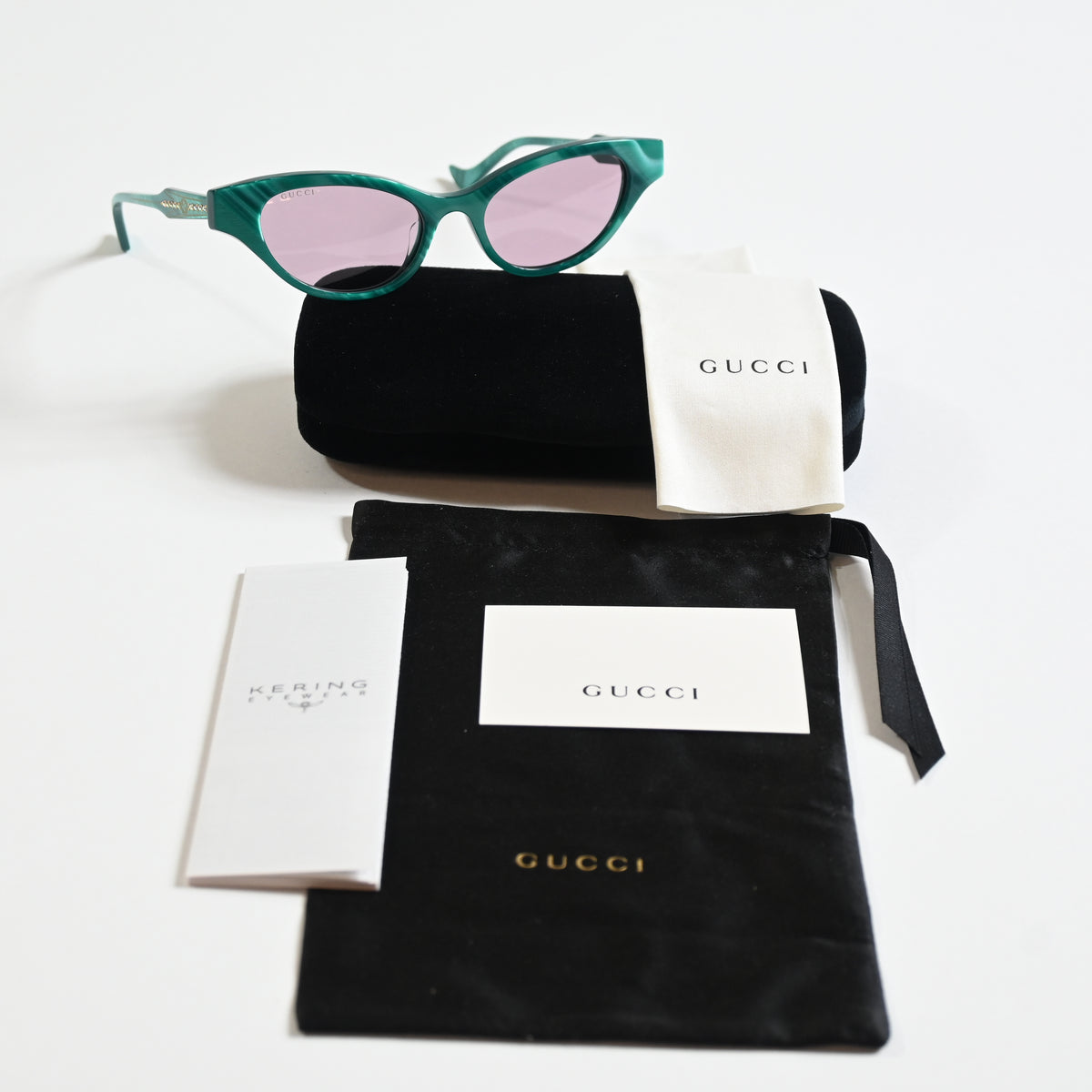 Gucci GG1298S 003 Womens Authentic Sunglasses Green/Violet, 51mm - New
