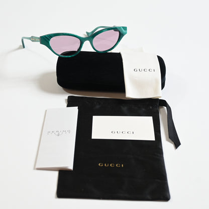Gucci GG1298S 003 Womens Authentic Sunglasses Green/Violet, 51mm - New