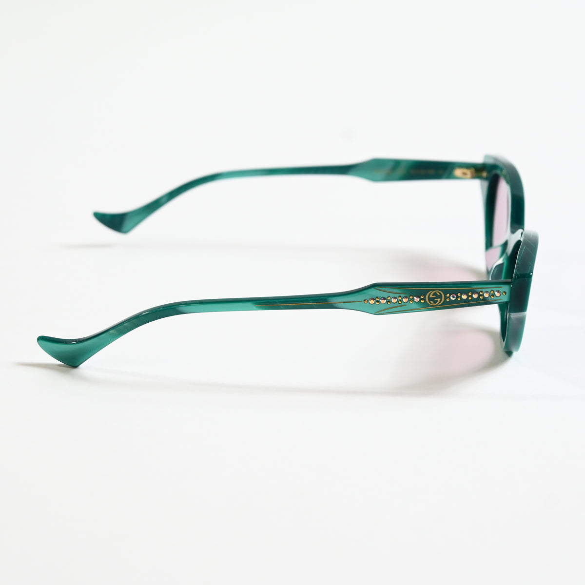 Gucci GG1298S 003 Womens Authentic Sunglasses Green/Violet, 51mm - New