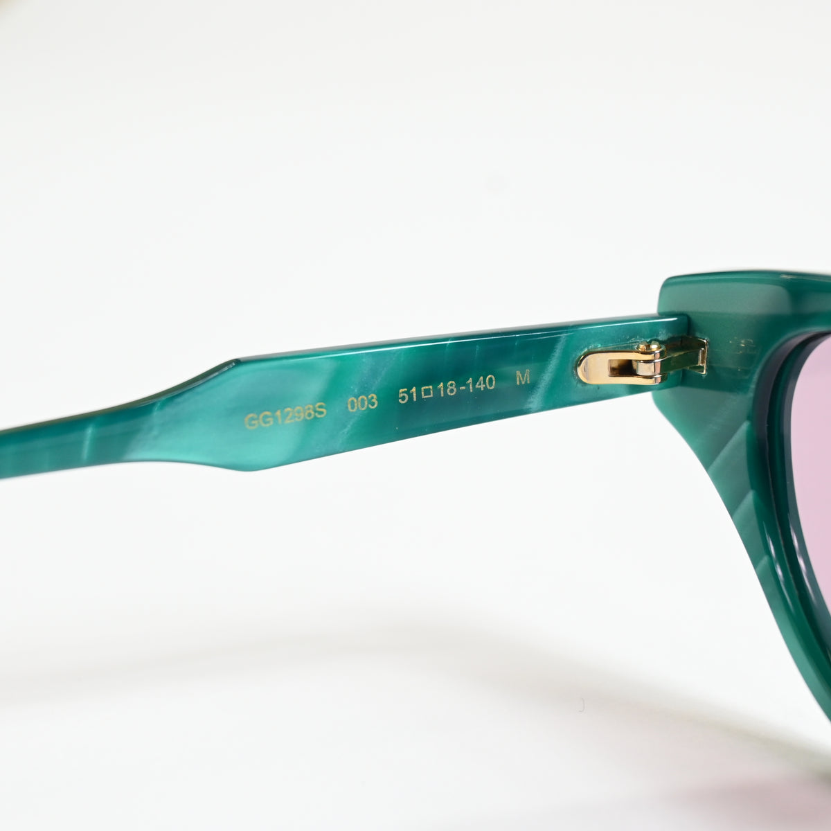 Gucci GG1298S 003 Womens Authentic Sunglasses Green/Violet, 51mm - New