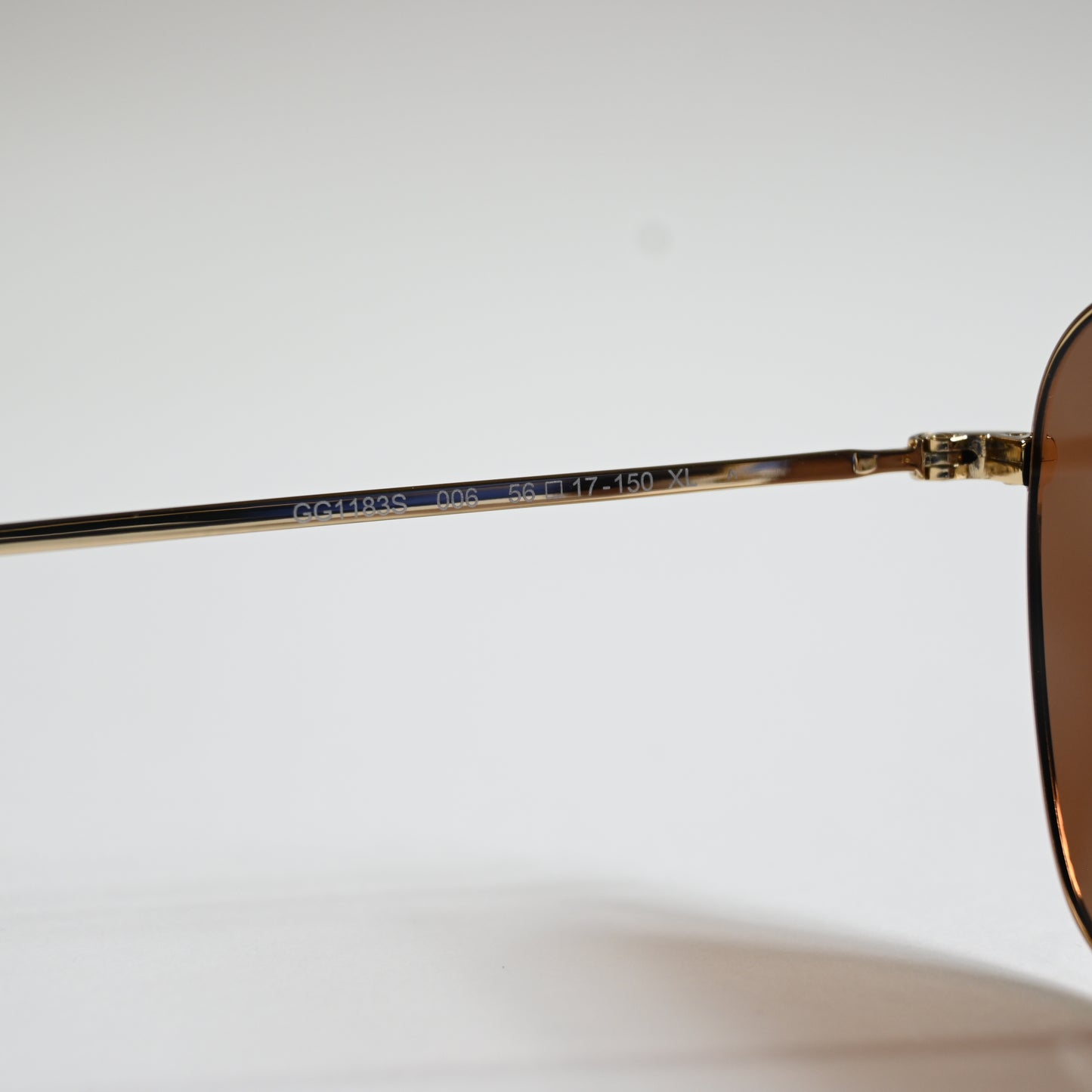 Gucci GG1183S 006 Mens Authentic Sunglasses Gold/Brown, 56mm - New