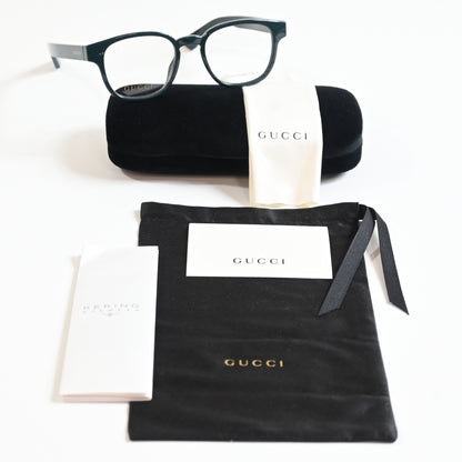 Gucci GG1343O 004 Unisex Authentic Eyeglasses Dark Green, 49mm - New