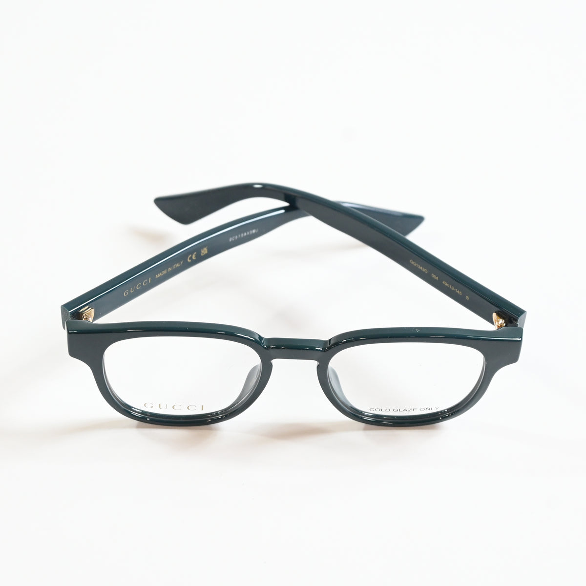 Gucci GG1343O 004 Unisex Authentic Eyeglasses Dark Green, 49mm - New
