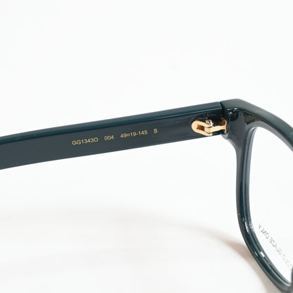 Gucci GG1343O 004 Unisex Authentic Eyeglasses Dark Green, 49mm - New