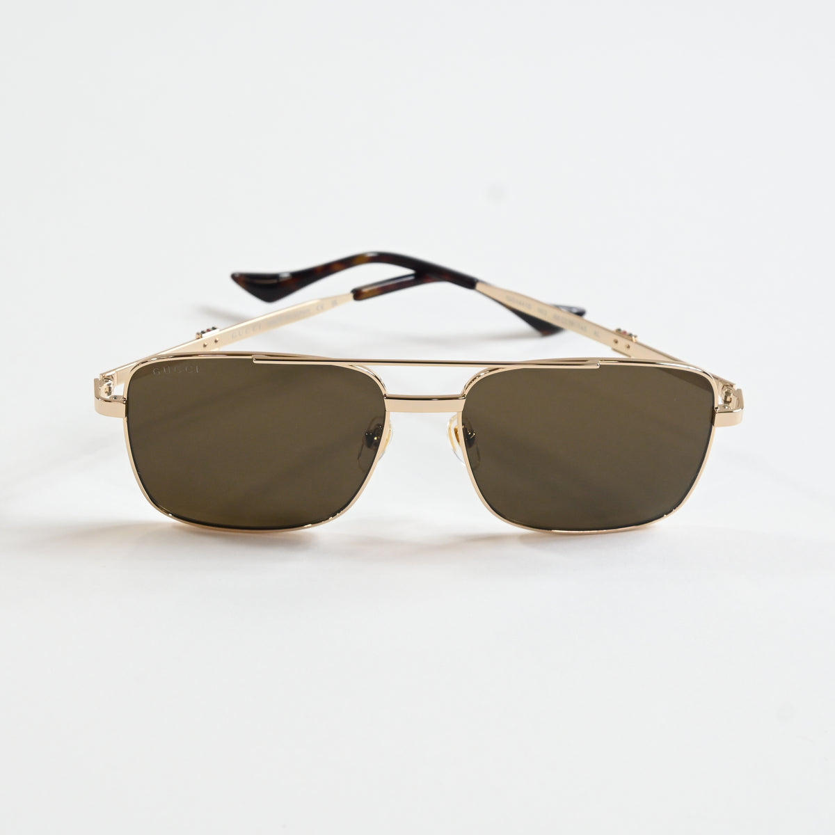 Gucci GG1441S 002 Mens Authentic Sunglasses Gold/Brown, 58mm - New
