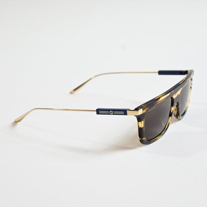 Gucci GG1437S 003 Mens Authentic Sunglasses Havana/Gold, 55mm - New