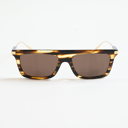 Gucci GG1437S 003 Mens Authentic Sunglasses Havana/Gold, 55mm - New