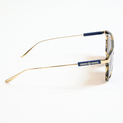 Gucci GG1437S 003 Mens Authentic Sunglasses Havana/Gold, 55mm - New