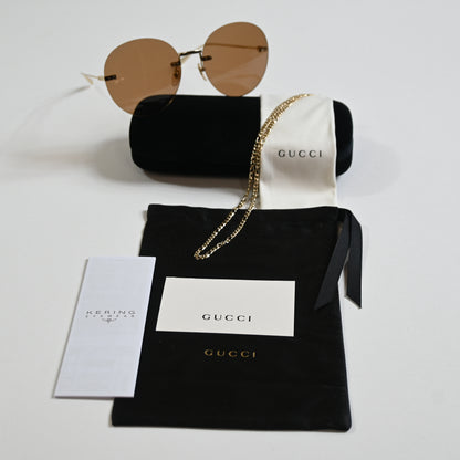 Gucci GG1149S 003 Womens Authentic Sunglasses Gold, 60mm - New