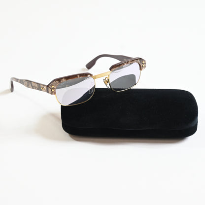 Gucci GG1480S 002 Womens Authentic Sunglasses Brown/Silver, 52mm - New