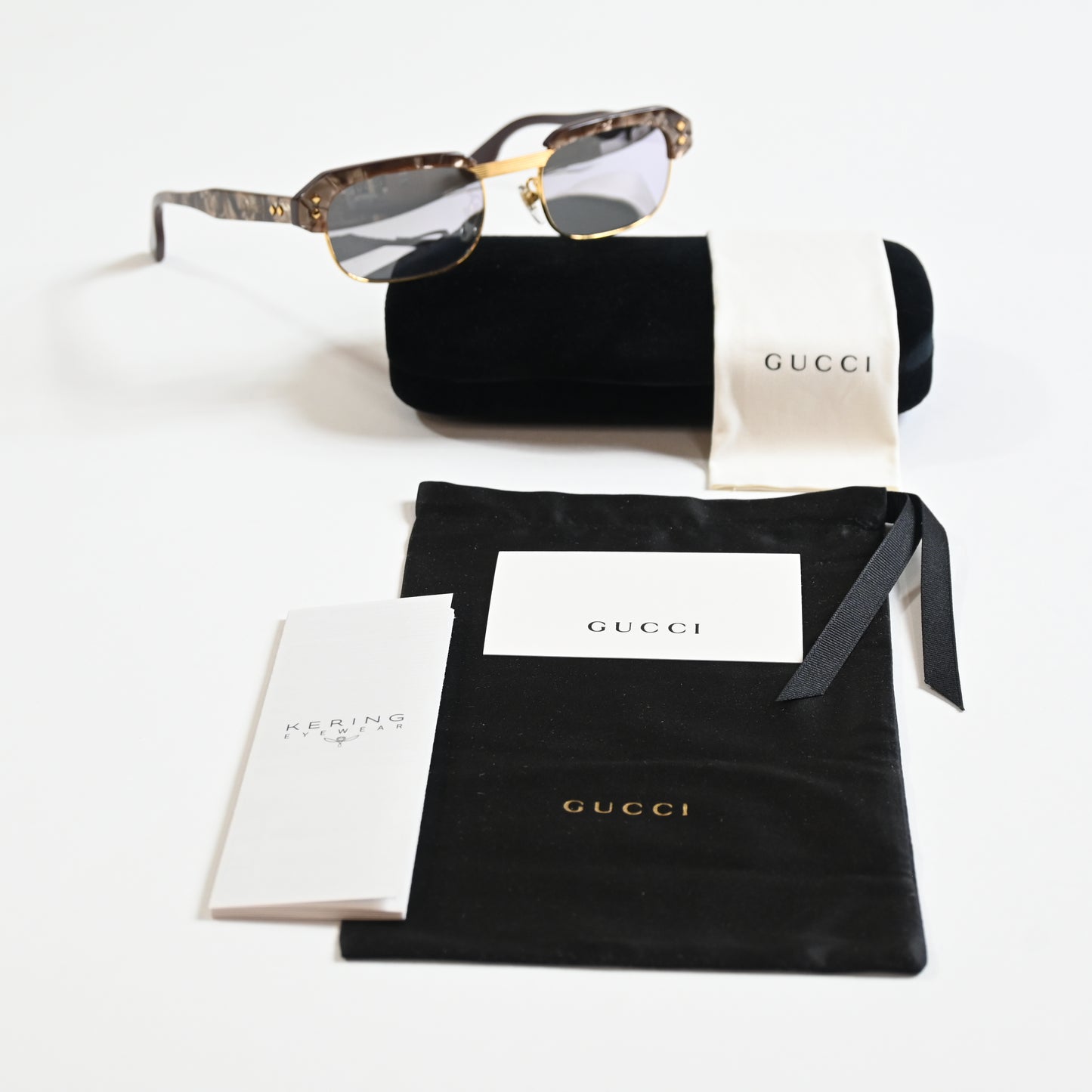 Gucci GG1480S 002 Womens Authentic Sunglasses Brown/Silver, 52mm - New
