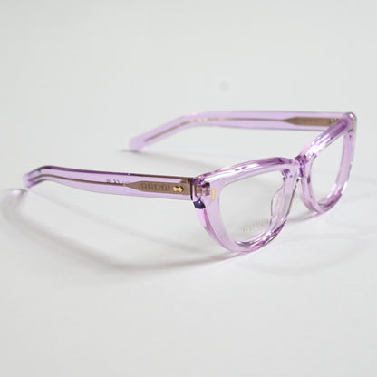Gucci GG1521O 004 Womens Authentic Eyeglasses Clear Violet, 51mm - New