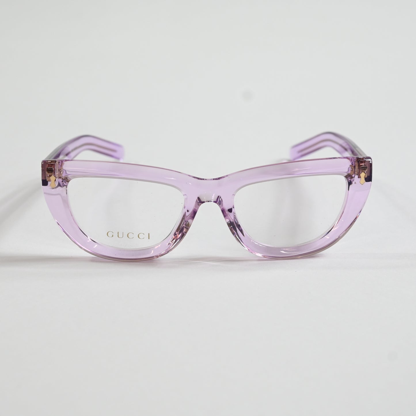 Gucci GG1521O 004 Womens Authentic Eyeglasses Clear Violet, 51mm - New