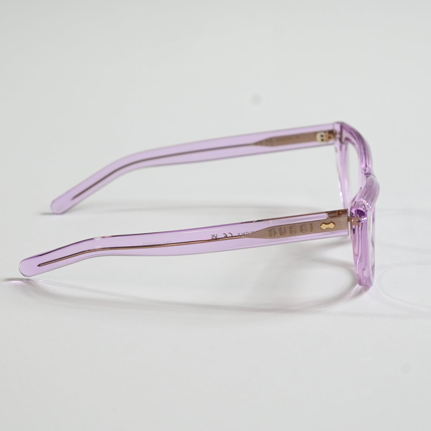 Gucci GG1521O 004 Womens Authentic Eyeglasses Clear Violet, 51mm - New