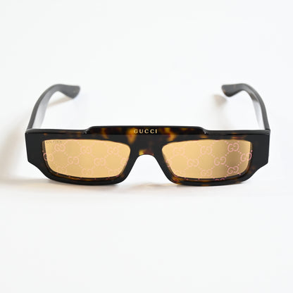 Gucci GG1592S 002 Mens Authentic Sunglasses Havana/Bronze, 55mm - New