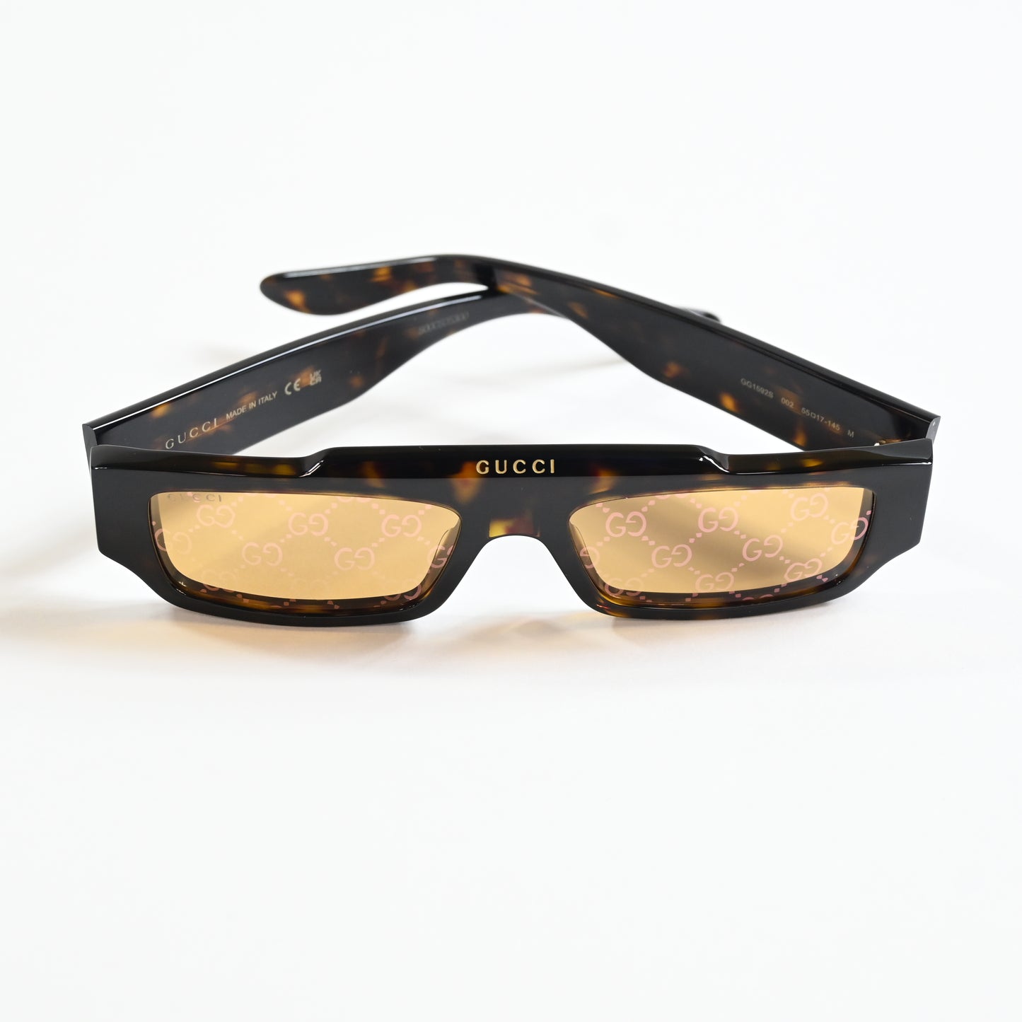 Gucci GG1592S 002 Mens Authentic Sunglasses Havana/Bronze, 55mm - New