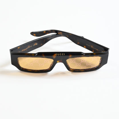 Gucci GG1592S 002 Mens Authentic Sunglasses Havana/Bronze, 55mm - New