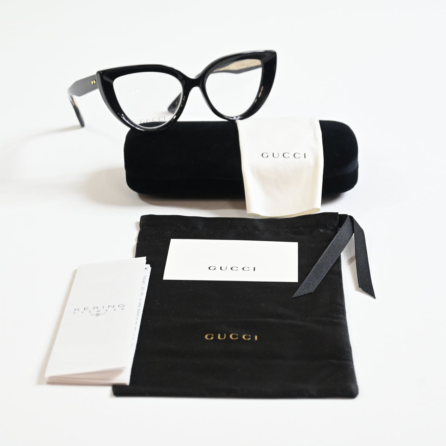 Gucci GG1530O 001 Womens Authentic Eyeglasses Black, 52mm - New