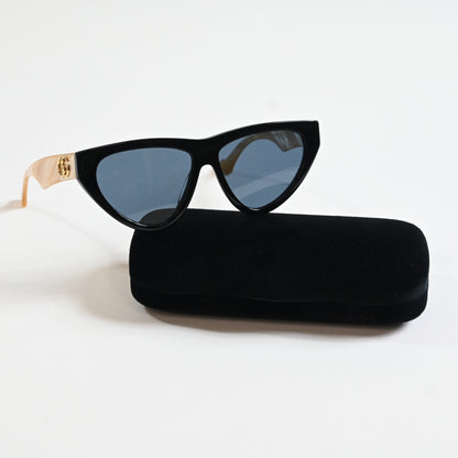 Gucci GG1333S 004 Womens Authentic Sunglasses Black/Brown, 58mm - New