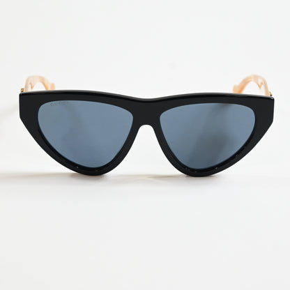 Gucci GG1333S 004 Womens Authentic Sunglasses Black/Brown, 58mm - New