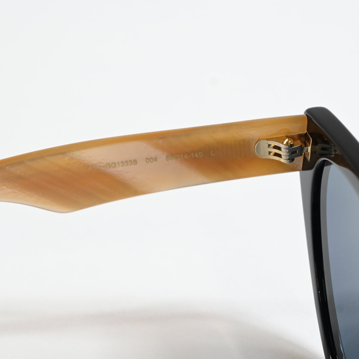 Gucci GG1333S 004 Womens Authentic Sunglasses Black/Brown, 58mm - New