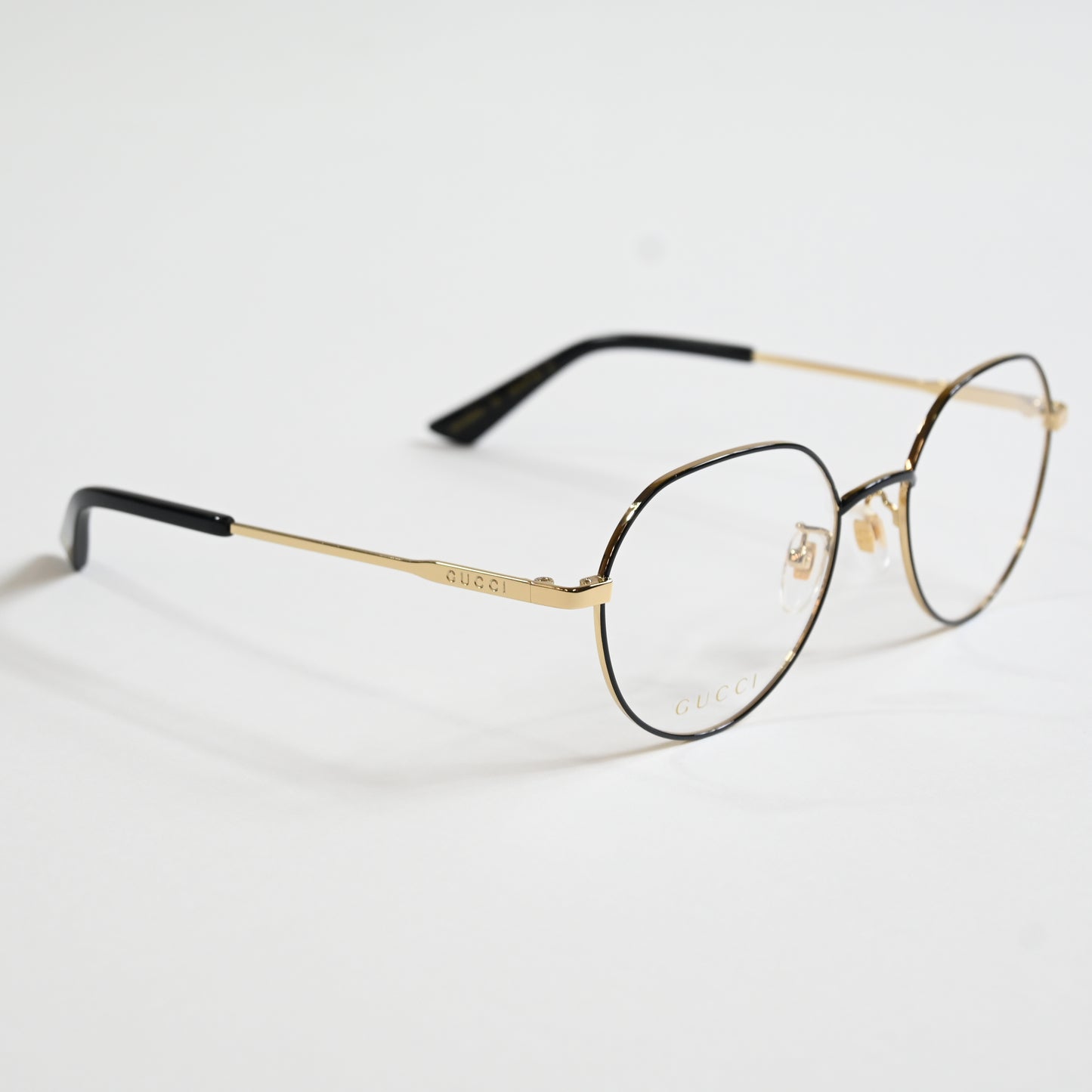 Gucci GG1232OA 001 Mens Authentic Eyeglasses Black/Gold, 53mm - New
