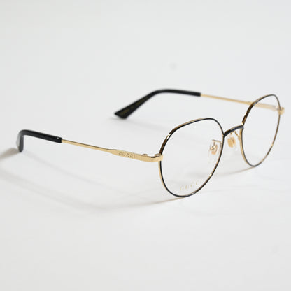 Gucci GG1232OA 001 Mens Authentic Eyeglasses Black/Gold, 53mm - New