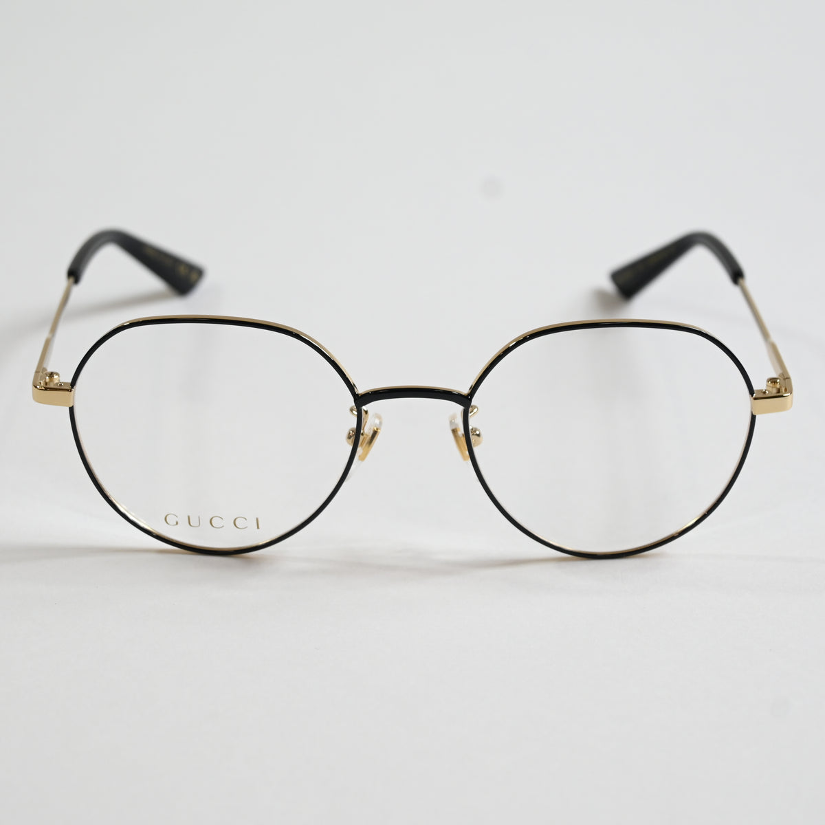 Gucci GG1232OA 001 Mens Authentic Eyeglasses Black/Gold, 53mm - New