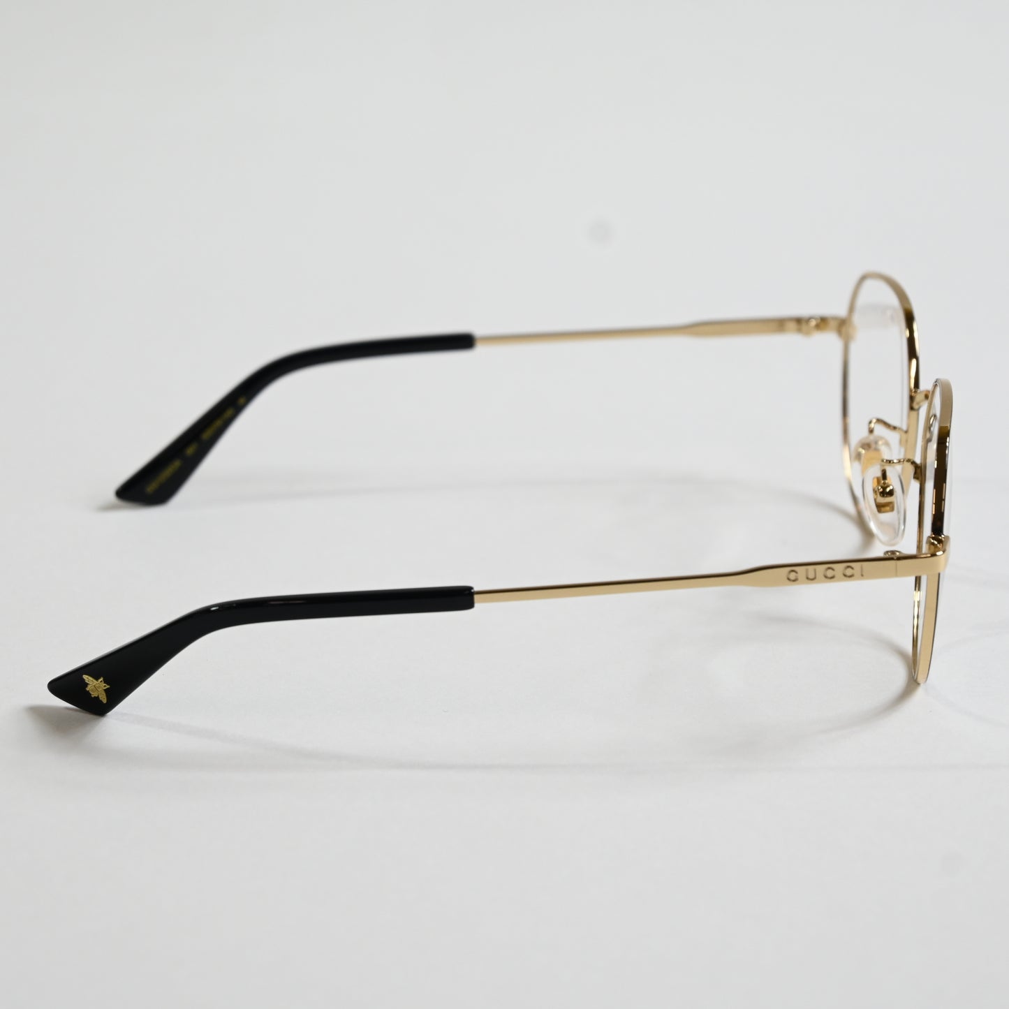 Gucci GG1232OA 001 Mens Authentic Eyeglasses Black/Gold, 53mm - New
