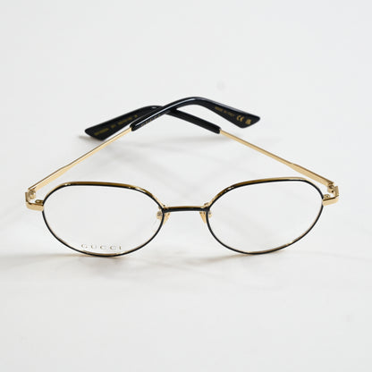 Gucci GG1232OA 001 Mens Authentic Eyeglasses Black/Gold, 53mm - New