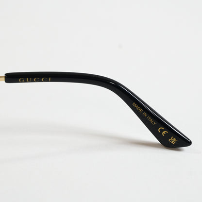 Gucci GG1232OA 001 Mens Authentic Eyeglasses Black/Gold, 53mm - New