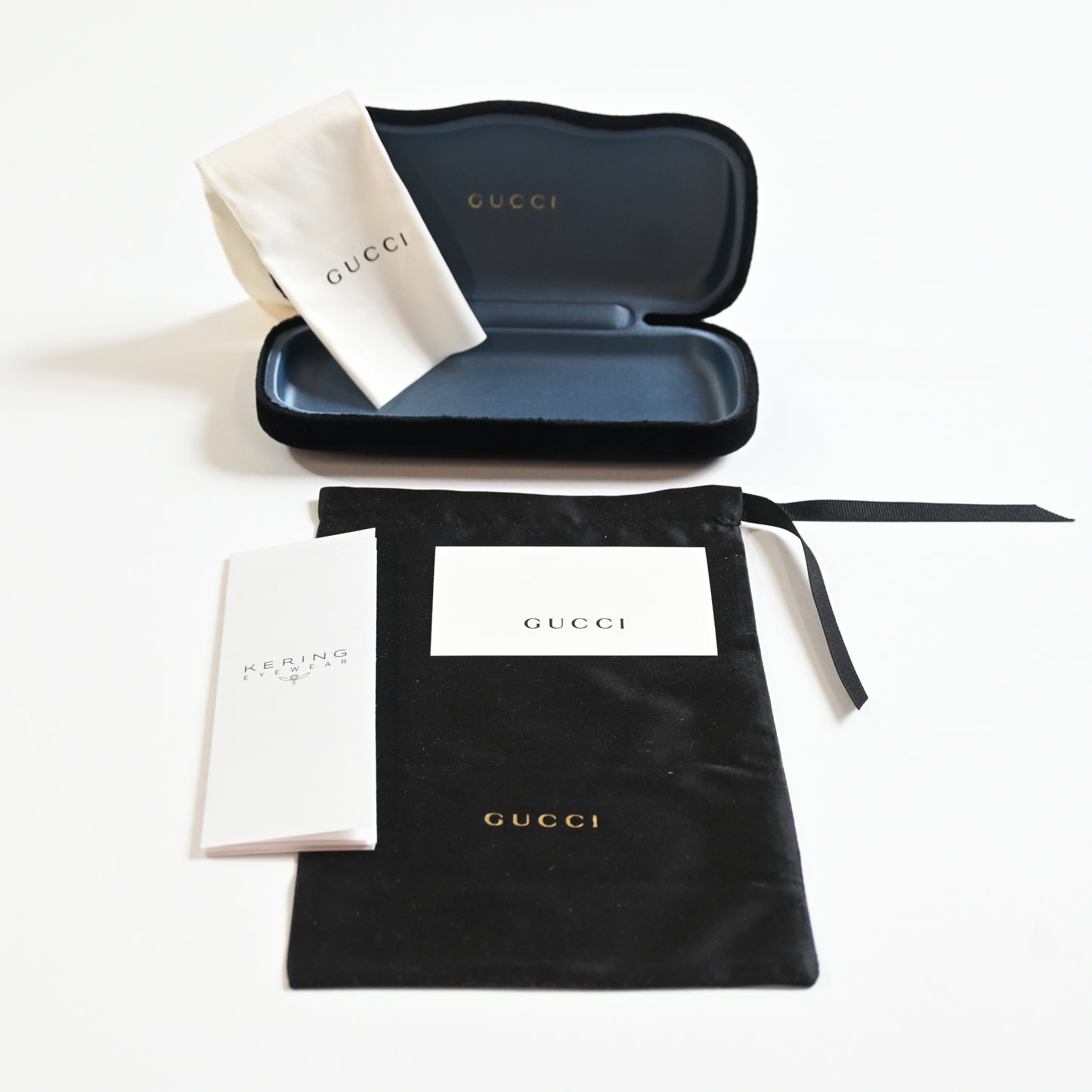 Gucci GG1232OA 001 Mens Authentic Eyeglasses Black/Gold, 53mm - New