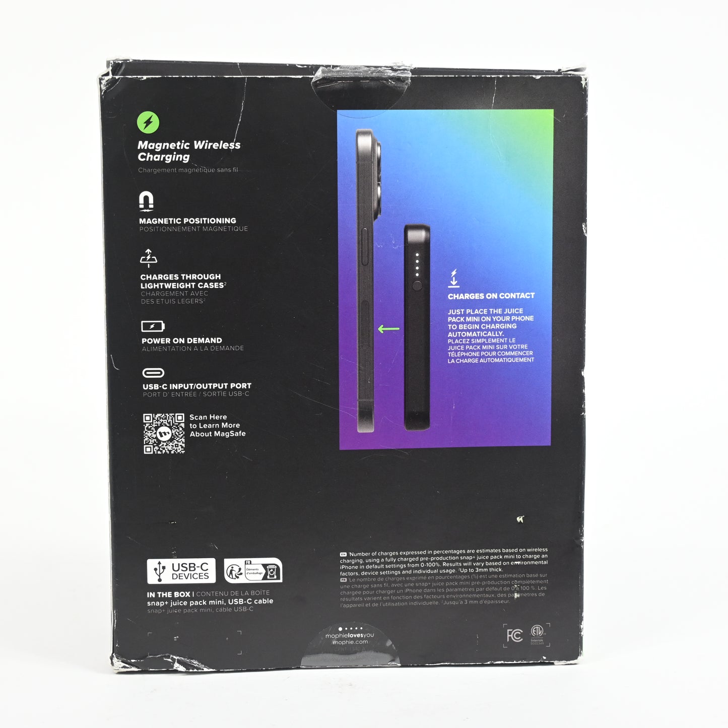 Mophie snap+ Juice Pack mini with Stand - 5000mAh Magnetic Portable Charger