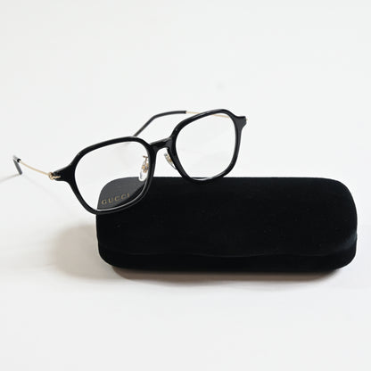Gucci GG1277OA 001 Womens Authentic Eyeglasses Black/Gold, 52mm - New